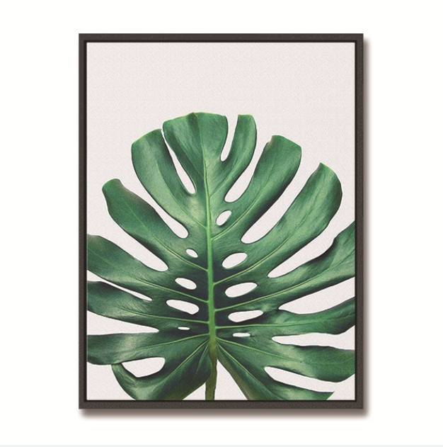 {SG} Plant Leaf Modern Framed Wall Art Painting / Frame Photo Home Wall Decoration for Living Room Bedroom Office