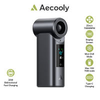 Aecooly Portable Misting Fan Cold Air Ultra Mist Chill High Speed Wind Portable Fan Rechargeable Turbo Fan Mini Fan PM01S