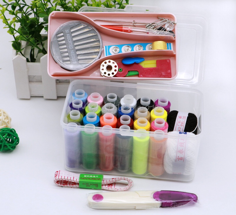 ★Ready Stock★Sewing kit Sewing box sew stitching repairing repair clothes thread patching household use store tool box