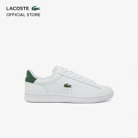 Lacoste Mens Carnaby Set Leather Court Sneakers / Shoes - Performance ( White & Dark Green / White & Black ) - 48SMA0011