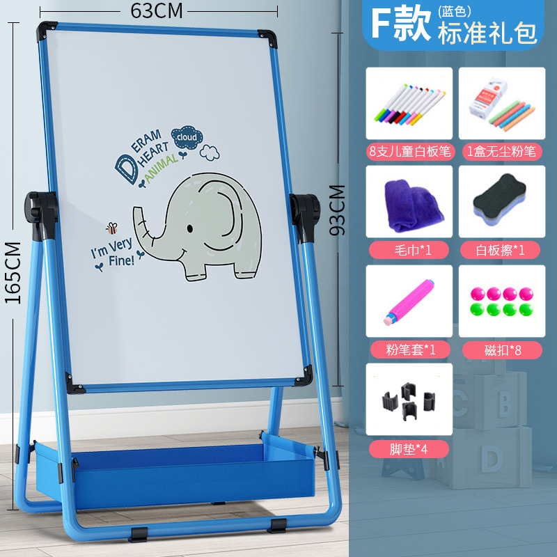 【SG Stock】 Kid Standing Drawing Board White Board Black board Double Side Drawing Board