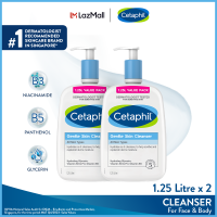 CETAPHIL Gentle Skin Cleanser 1250ML Twin Pack Hydrating Face & Body Wash for Sensitive Dry Skin Soap-Free