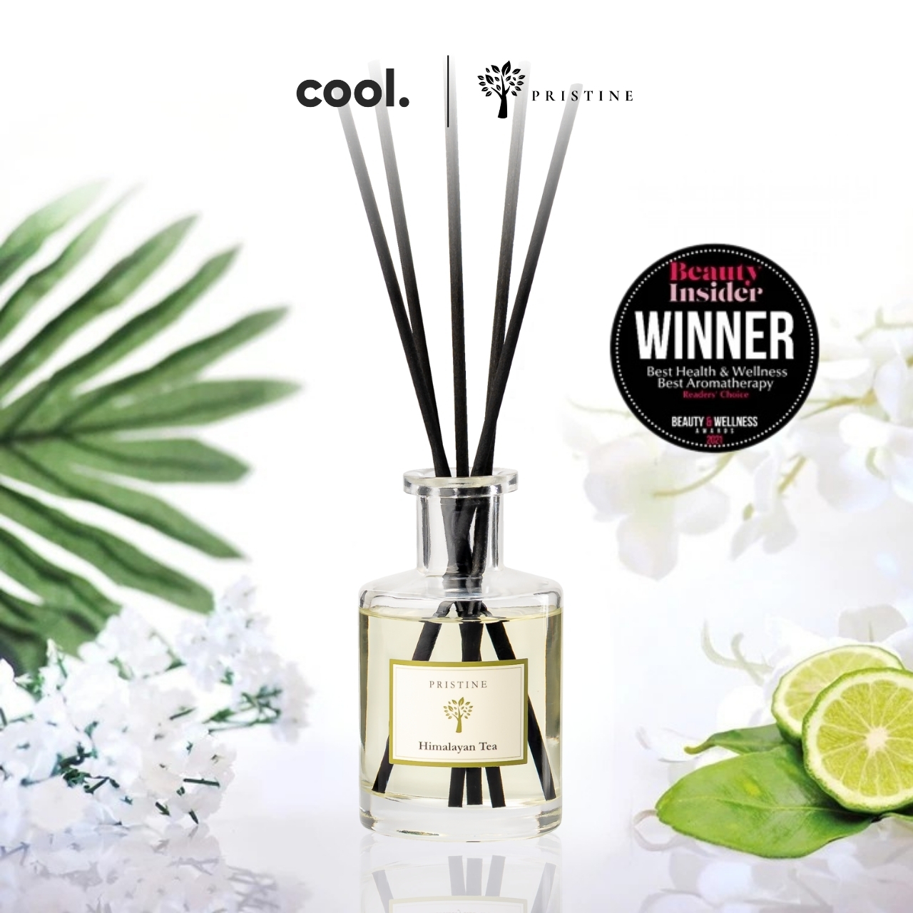 Pristine Reed Diffuser | Himalayan Tea | Signature | Essential Oil | Award Winning Scent | 180ml | Fragrance Home Gift for Decoration