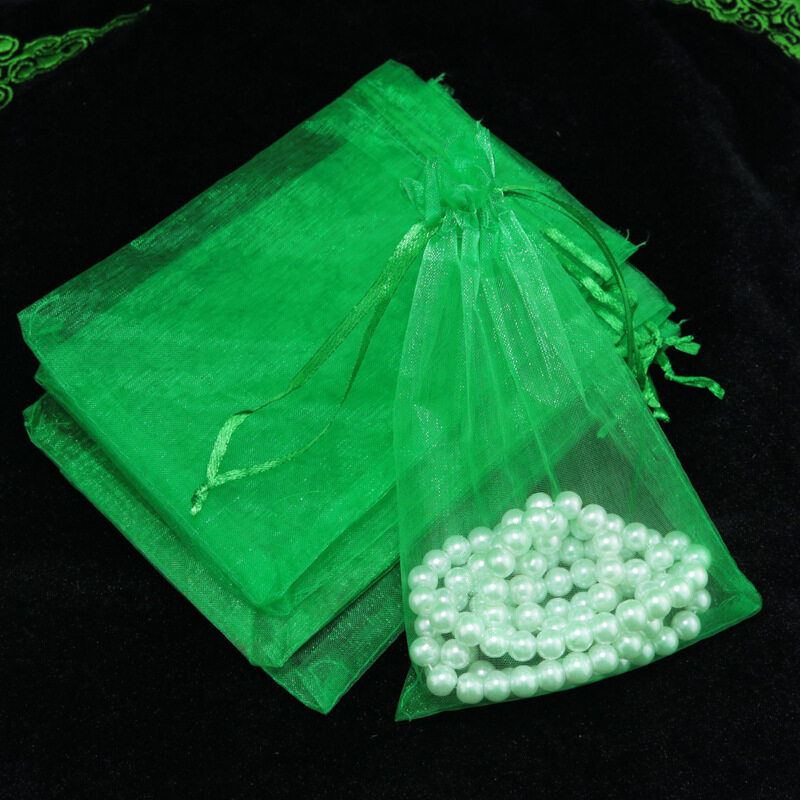 Mixed Color Sheer Organza Bags for Wedding Favor With Drawstring Premium Jewelry Pouches Party for Festival Gift Candy Fruit Protection