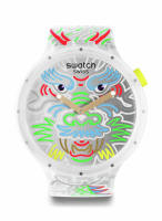 Swatch Dragon In Cloud (SB05Z102) Transparent 47mm Silicone Strap Watch