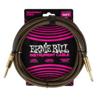 Ernie Ball Braided Instrument Cable Straight/Straight 10ft - Pay Dirt