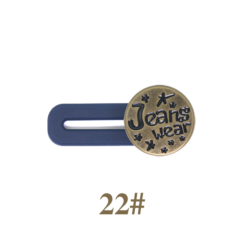 【SG Seller】6Pcs Magic Metal Button Extender for Pants Jeans Trousers Free Sewing Adjustable Waist Waistband Expander Retractable Buttons