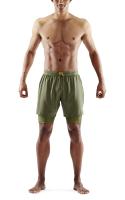 SKINS Mens Compression Superpose Half Tights 3-Series - Khaki