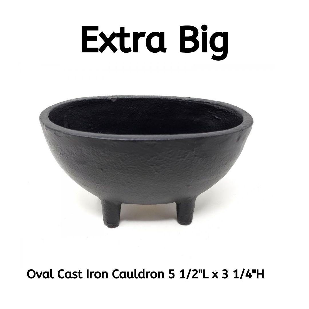 SI Oval Cast Iron Cauldron Burner For Incense resins burning
