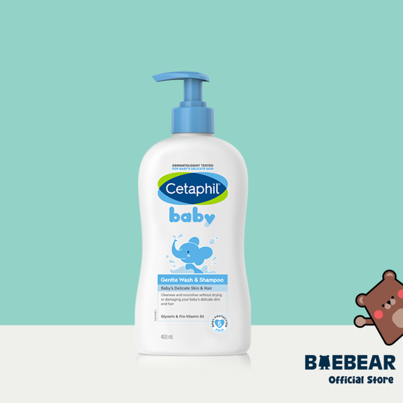 Cetaphil Baby Gentle Wash and Shampoo with Shea Butter 400ml [Baebear.sg]