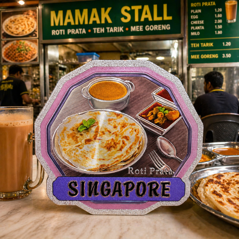 Singapore Food Feast Magnet – Iconic Local Delights Souvenir