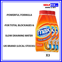 [BUNDLE OF 3] Max Strength Drain Unblocker 500ml - Product of UK