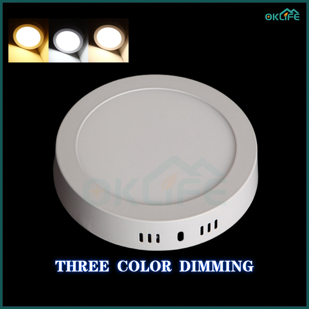 [OKLIFE. SG]Kitchen Light Room Light LED Panel Light Ultra-Thin Round Surface Mount Downlight Ceiling Light