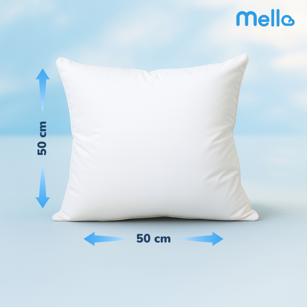Mello Cushion Insert Pillow - Square Throw Pillow Soft Polyester Filling | Washable (30x50/40x40/45x45/50x50/55x55cm)