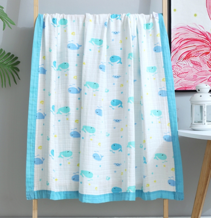 ♥♥ LOCAL STOCK♥♥ 4 layers bamboo fiber infant baby summer blanket bath towel wrapper 夏季四层竹纤婴儿 儿童 盖被 浴巾