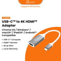 J5CREATE JCA153G USB-C To 4K HDMI Adapter [Microsoft PC/Laptop/ Type C To HDMI 2.0 Video/Audio Converter 4K UHD 16:9 60Hz Displayport Alternate Mode]