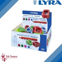 Lyra Groove Triple 1 Sharpener - For Thick Core Pencils - Bundle of 2