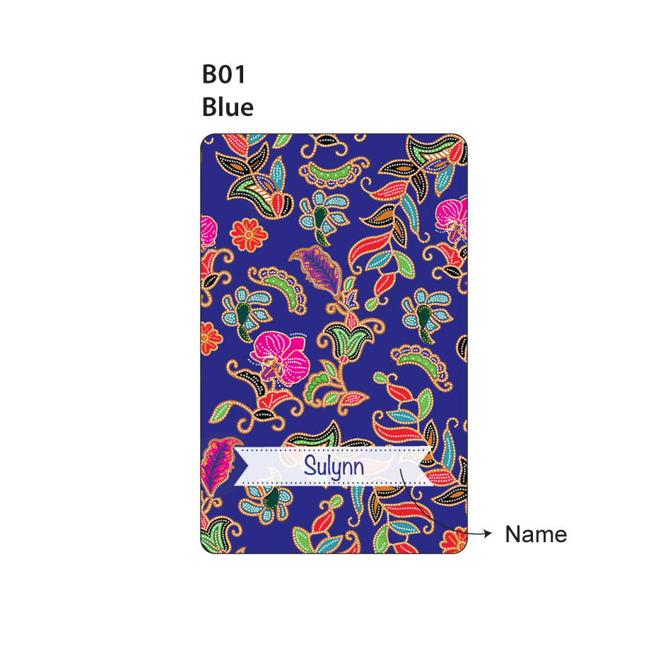 Custom Name EZ-Link Card | Sarong Kebaya Pattern | Cultural Gift SG