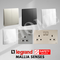 Legrand Mallia Senses White Matt Black Dark Silver Champagne Dark Bronze Switch Socket GSE