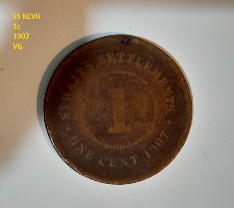 Vintage Straits Settlements including Singapore 1cent King Edward VII Coins (more than 100 years old!)