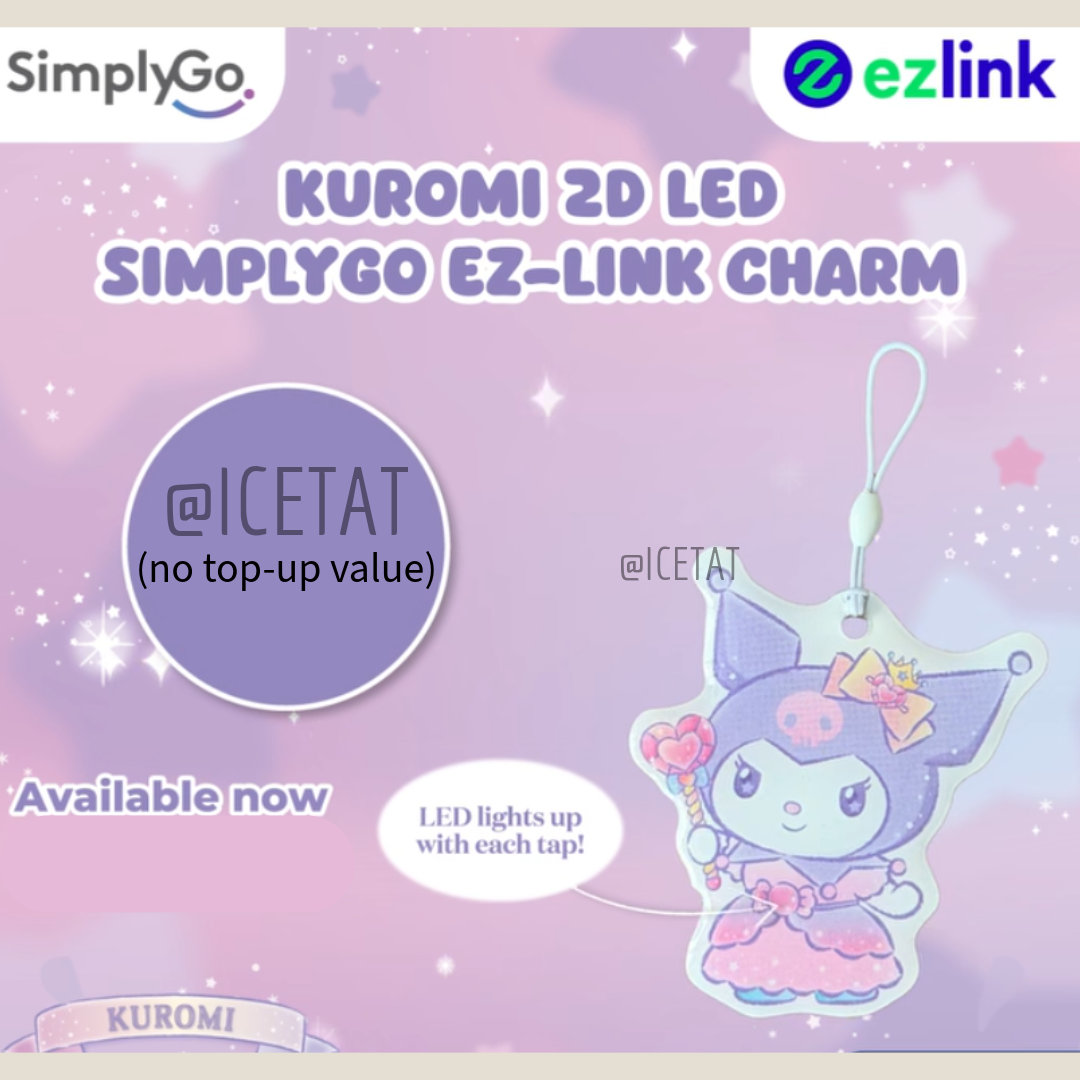 Kuromi Retro SimplyGo ezlink Charm singapore