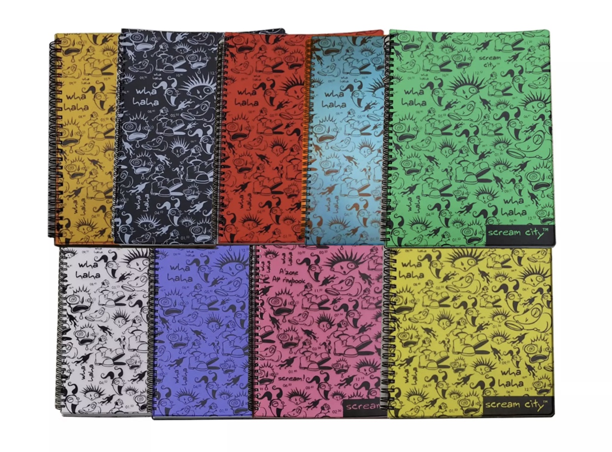 Azone Scream City A4 | A5 | A6 Ring Binder Notebook | Lined ( Bundle of 3 )