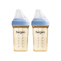Hegen PCTO™ 240ml/8oz Feeding Bottle PPSU 2-Pack with Medium Flow Teats (3 to 6 months)