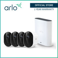 Arlo Pro 6 2K Quad HD Wireless HDR Security Camera System Bundle - 4 Cameras supports local recording*