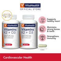 VitaHealth Vitamins K2 + D3  [EXP 03-2029] - Healthy Heart. Bones