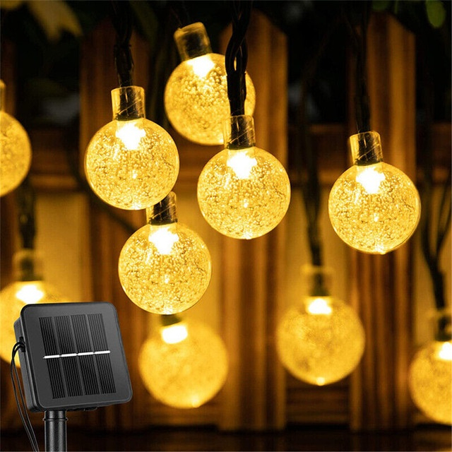Lighting 2025 LED Solar Crystal Ball Light Fairy Light Waterproof Light Outdoor Garden Christmas Lights