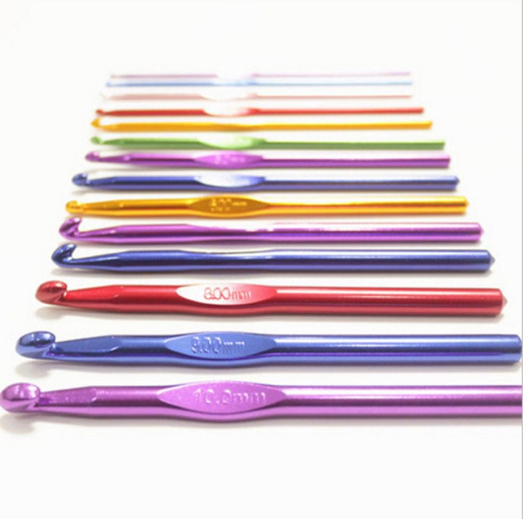 [12pcs] 2-8mm Crochet Hooks Needles Set for Knitting and Weaving