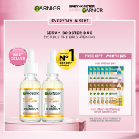 BESTSELLER Garnier Bright Complete Vitamin C+ BHA Niacinamide Fade Dark Spot Serum (30mlx2) 100X stronger than Vitamin C