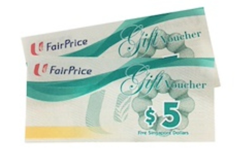 NTUC Fairprice Physical Vouchers $5 denomination