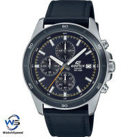 Casio Edifice EFR-526L EFR-526L-2 EFR-526L-2C Chronograph Blue Analog Leather Mens Sporty Watch
