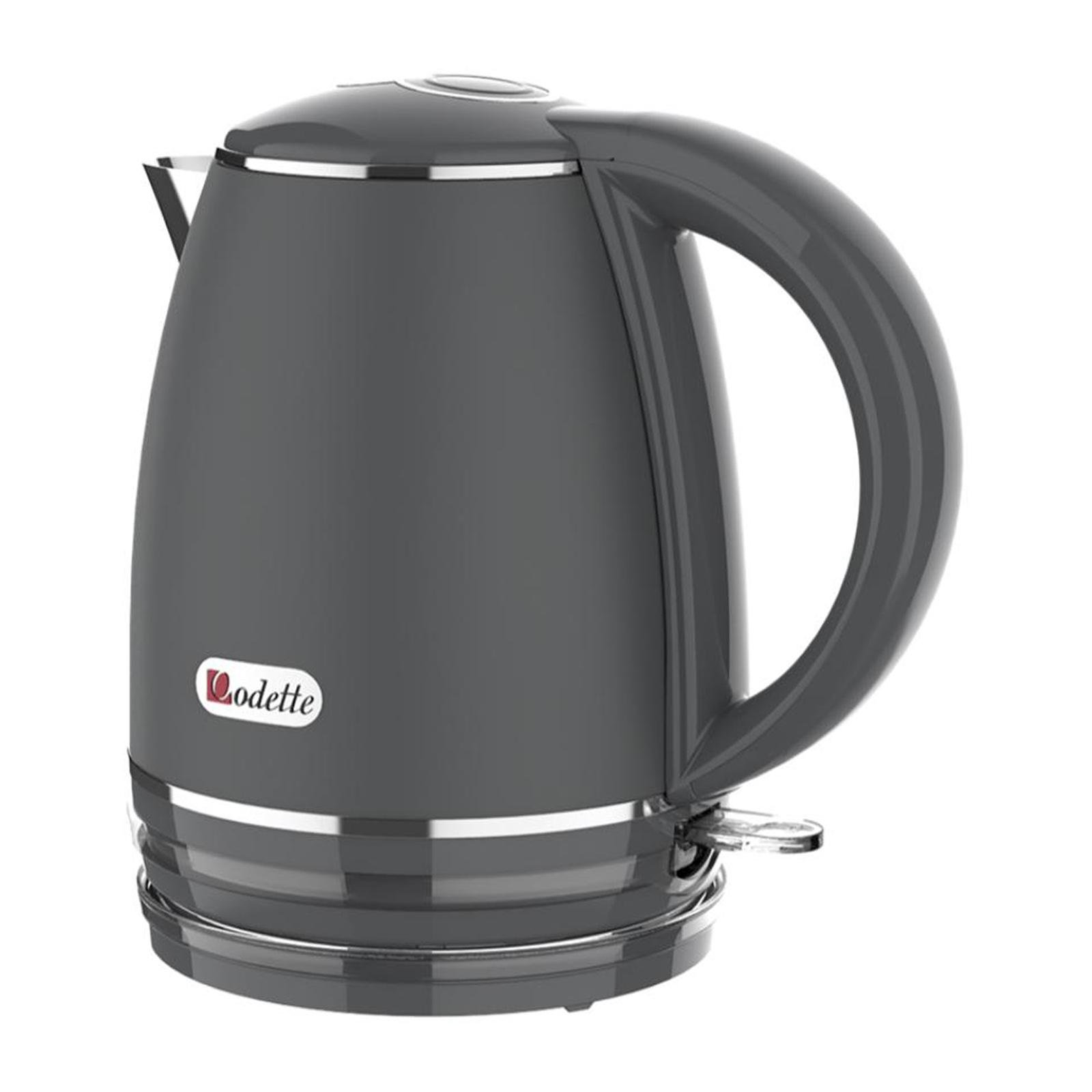 grey and white kettle