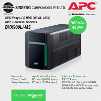 APC Easy UPS BVX 900VA 230V AVR Universal Sockets BVX900LI-MS