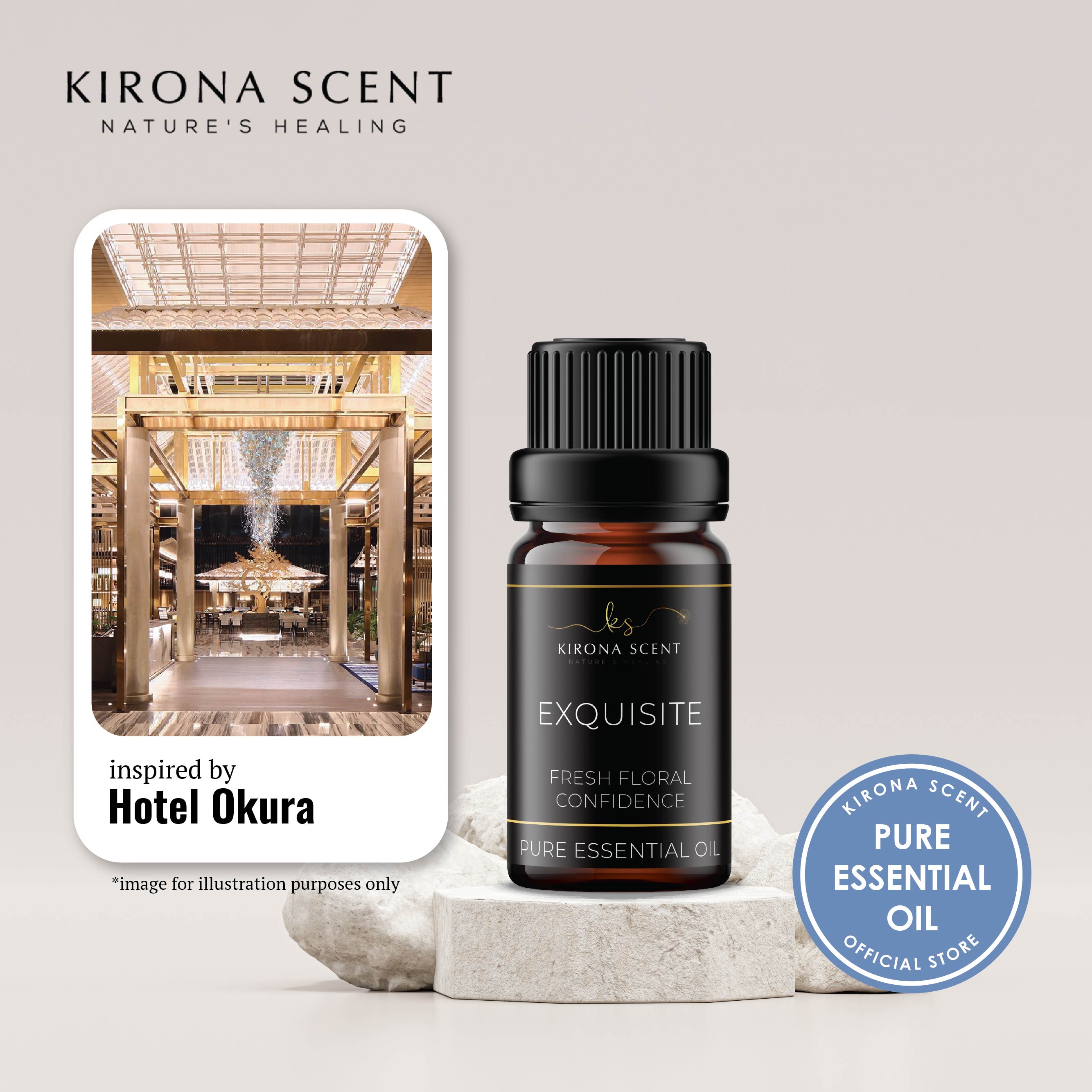 [KIRONA SCENT] Ritz Carlton Hotel Inspired Pure Essential Oil (10ml) | Luxury Hotel Scents Mall Fragrances
