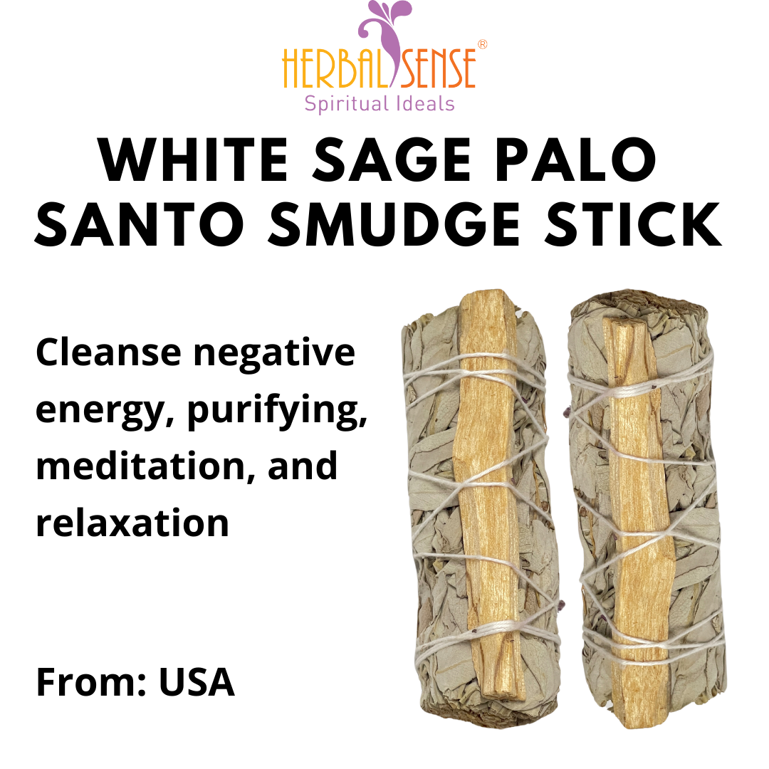 White Sage & Palo Santo Bundle Smudge Sticks Cleansing negative energy Purifying