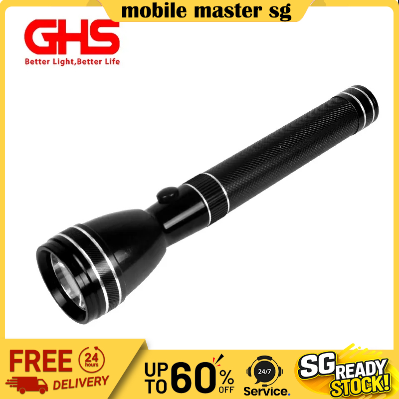 GHS DC-70 Japan Rechargeable LED Torch Light with 800m Long-Range Beam Aluminum Alloy Body