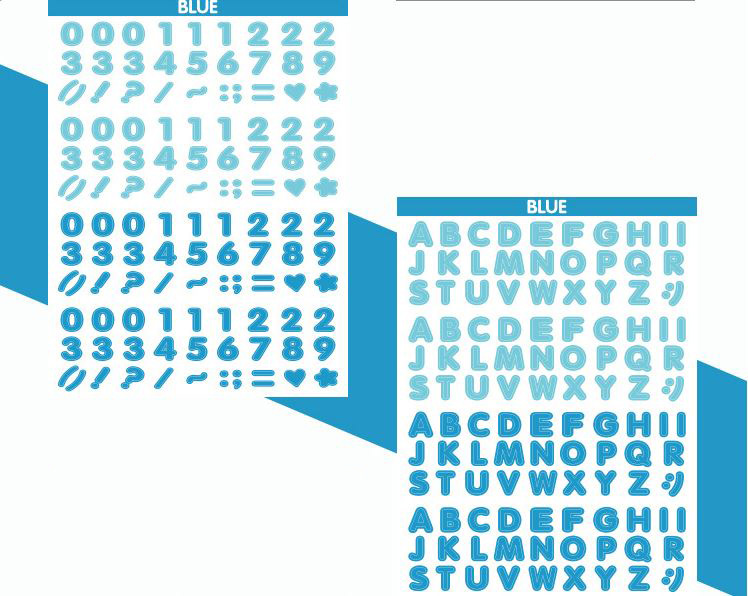 Alphabet Letter Number Stickers Decoration for Scrapbook Diary