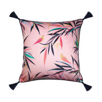 Sara Miller London - 50cm x 50cm Pale Pink Bamboo Feather Filled Cushion (BAMBOO0141)