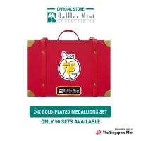 8-in-1 Complete Set Peanuts Many Faces of Snoopy 24K Gold-Plated Commemorative Medallions [The Singapore Mint]