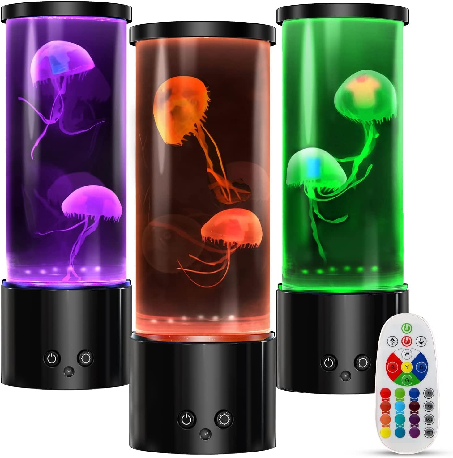 LED Fantasy Jellyfish Lamp LED Bedside Night Light Color Changing Jellyfish Tank Aquarium Led Lamp Relaxing Mood Lights Lava Lamp Kids Gifts