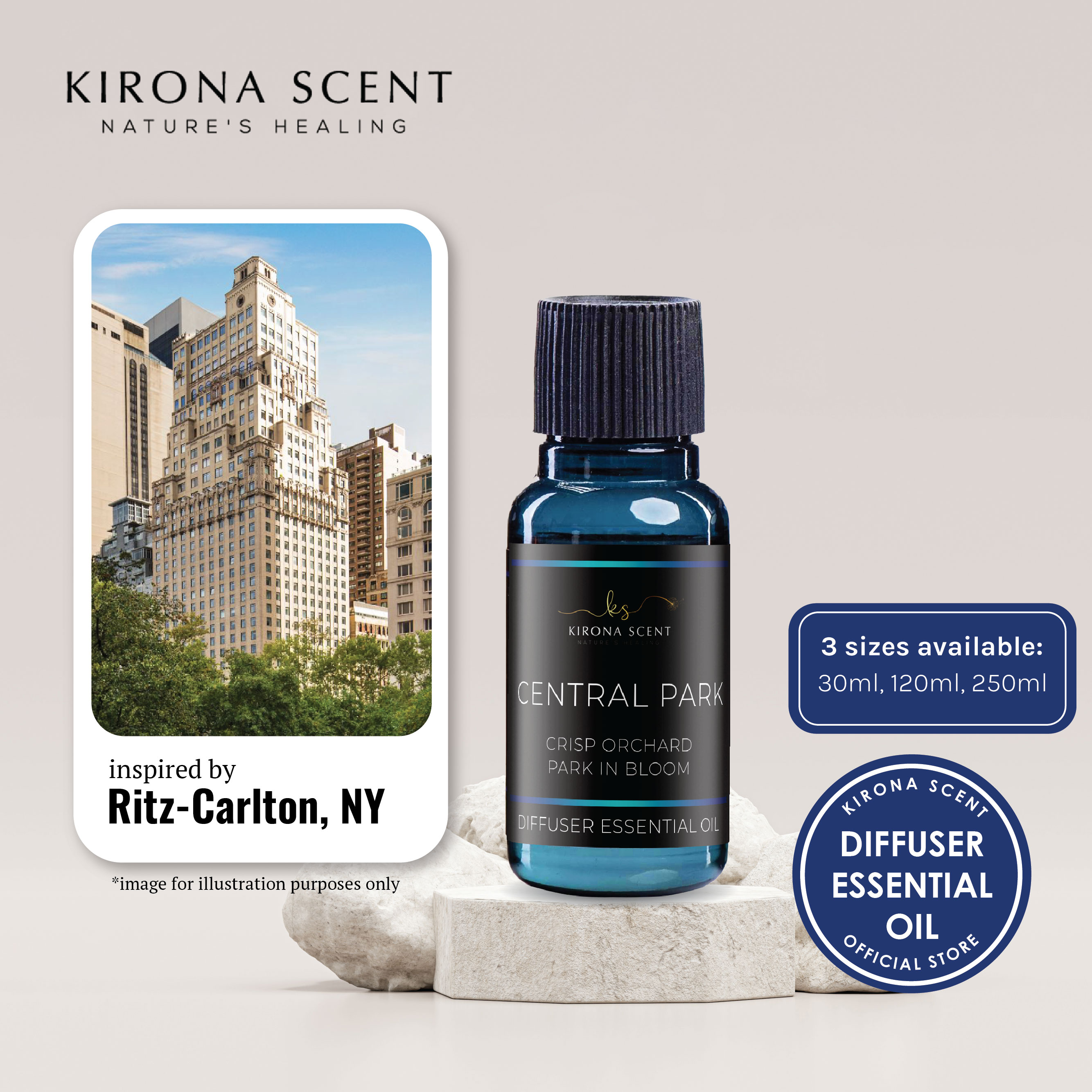 [KIRONA SCENT] Shangri-La Hotel Inspired Diffuser Essential Oil (30ml 120ml 250ml) | Hotel & Mall Fragrances
