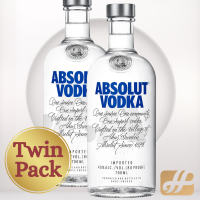 [TWIN PACK] Absolut Vodka 70cl 40% : The Definition of Pure Swedish Vodka | Bundle of 2 Promotion |