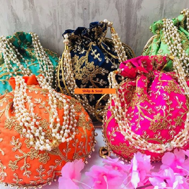 Zari Embroidery Potli Bag