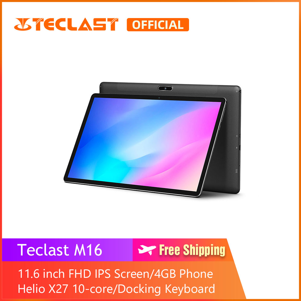 【Teclast Official】M16 2 in 1 Laptop/11.6 inch FHD IPS Screen/Helio X27 10 Core CPU/Dual SIM 4G LTE/Android 8.0/4GB+128GB/Docking Keyboard Mobile Phone