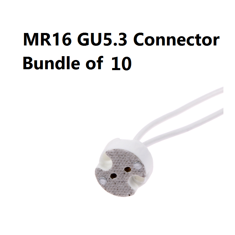 GU5.3 GU10 MR16 Lamp Holder Wire Connector Sockets Base