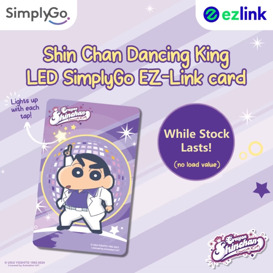 Exclusive - Japan Crayon ShinChan LED SimplyGo EZ-Link Charm Card EZ Link Card with no load value (While Stock Lasts!)