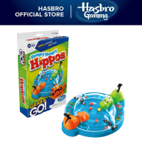 Hungry Hungry Hippos Grab and Go Game for Kids Ages 4 and Up Portable Game for 2 Players Travel Game for Kids Includes 2 Chomping Hippos